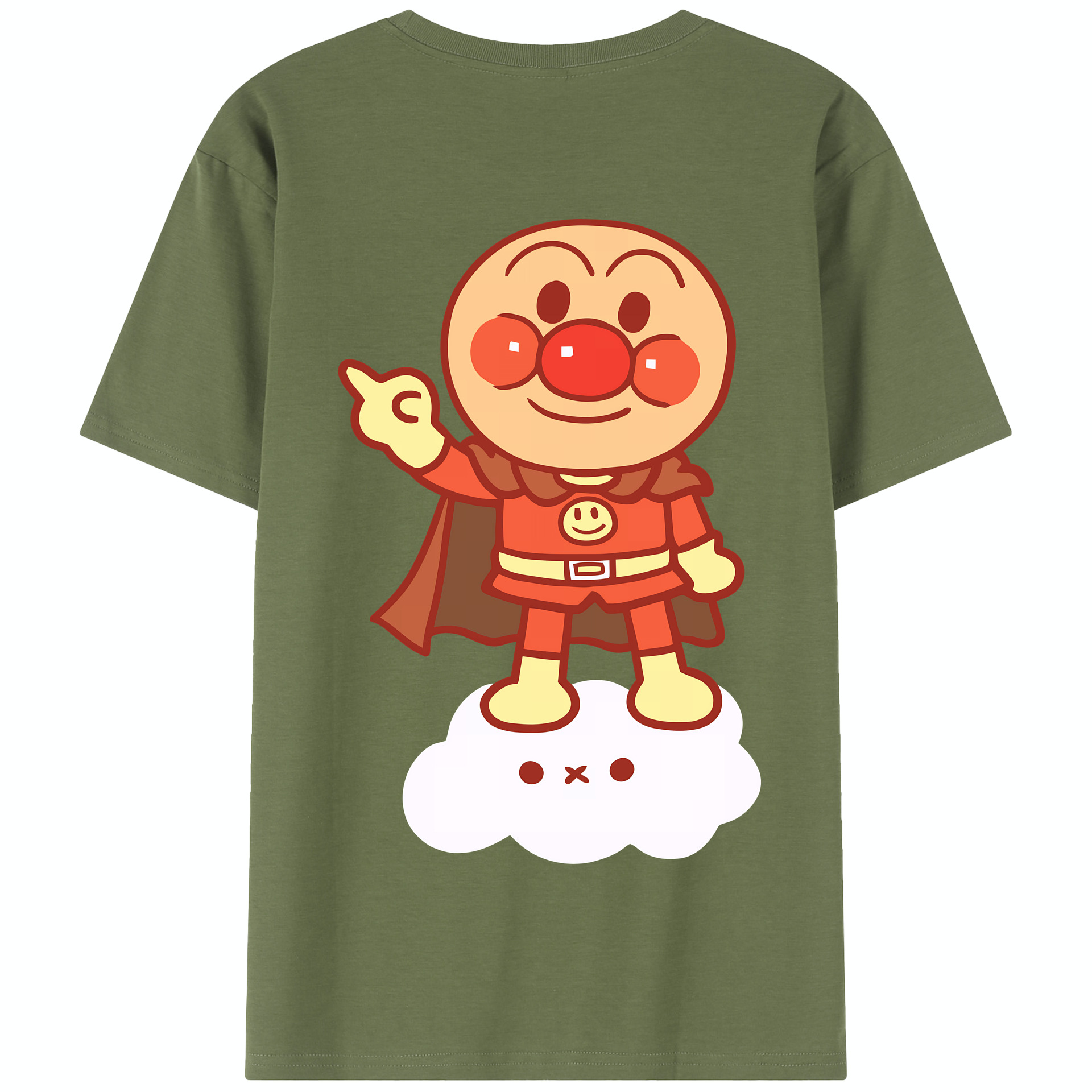 （画像用） アンパンマン Anpanman 綿100％半袖Tシャツ（背面プリント）